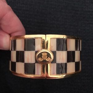 Mackenzie-Childs women’s courtly check bangle bracelet, wide (three rows)